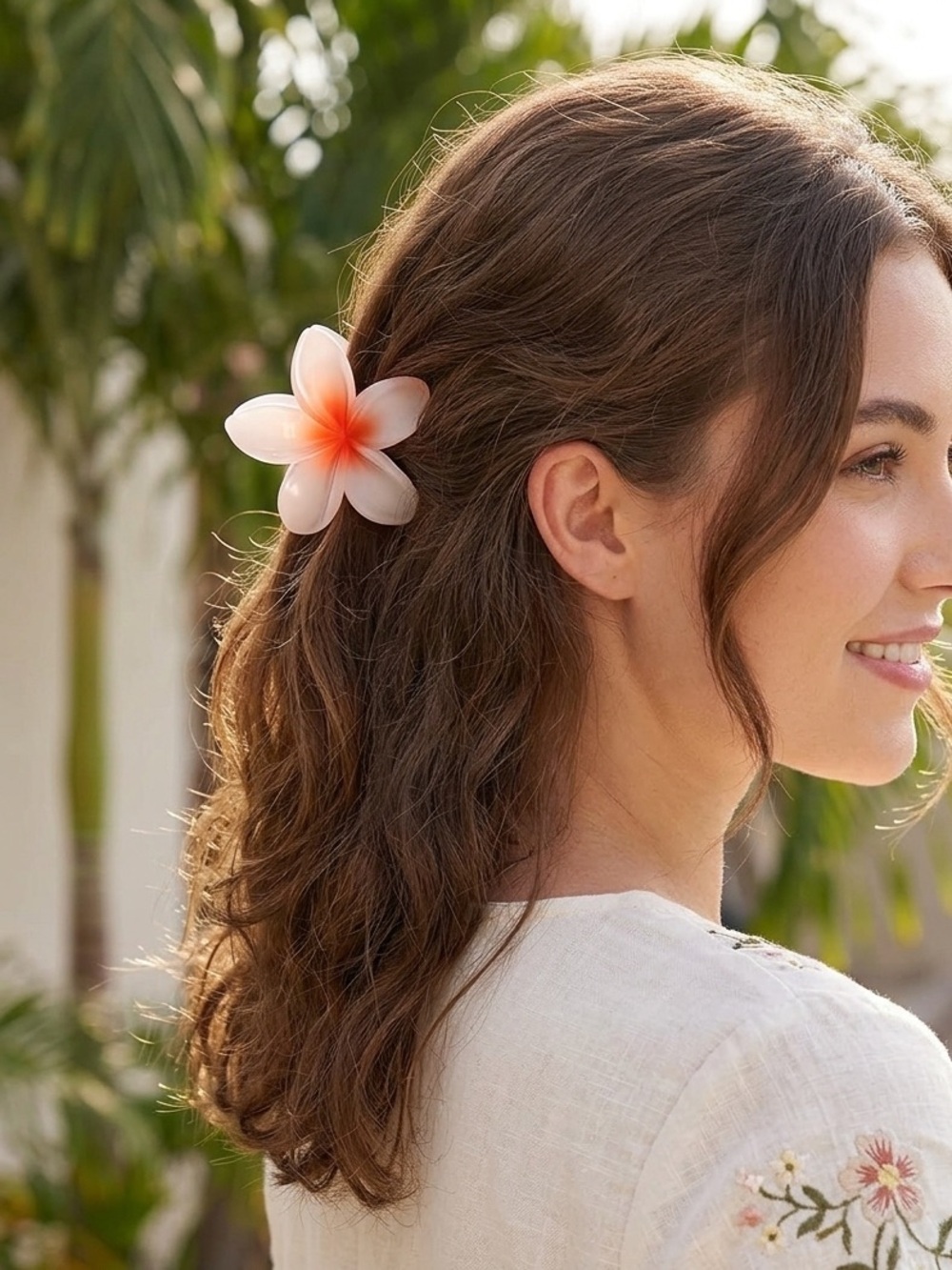 Plumeria Flower Hair Clip
